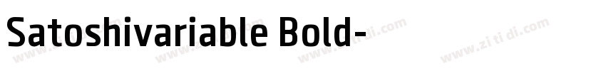Satoshivariable Bold字体转换